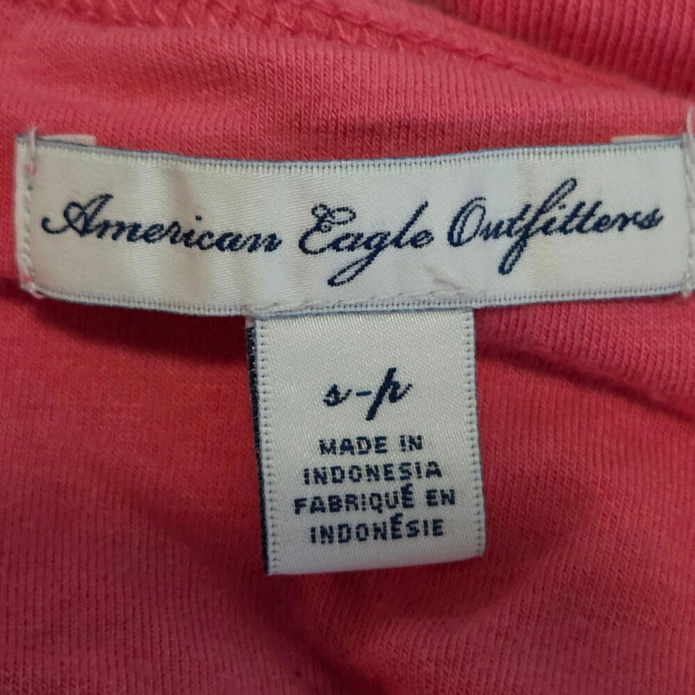 American Eagle Vintage 2000s Pink Tube Top Embroidered Logo Y2K Preppy GUC S - Picture 6 of 6
